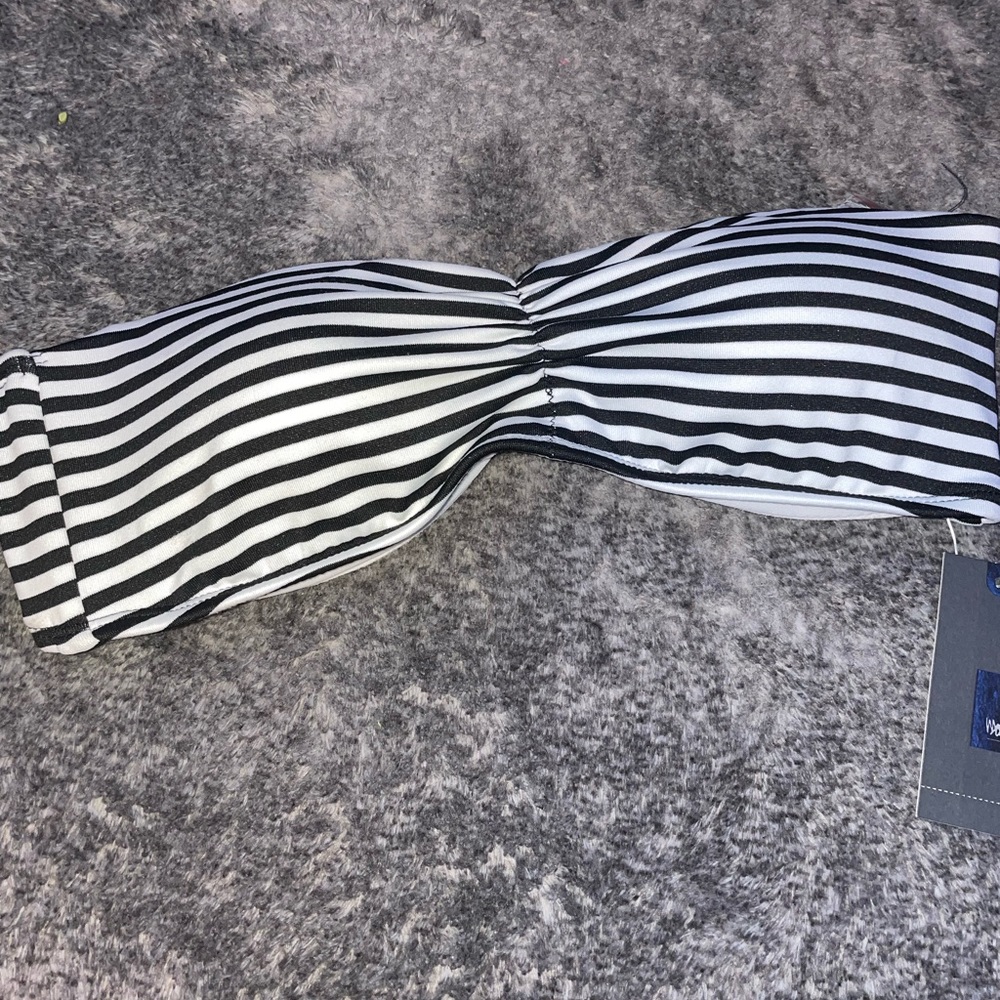 Black and white swimsuit top